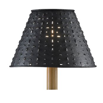 Metal Dot Dash Shade 12" Black