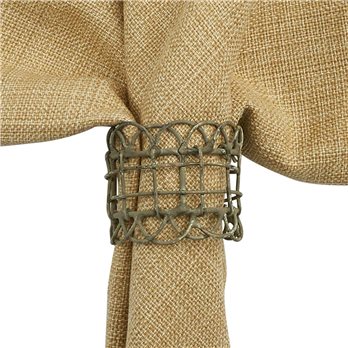 Zinc Vintage Wire Napkin Ring