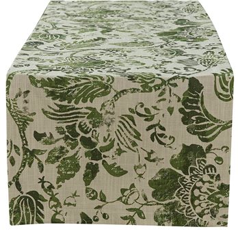 Caprice Table Runner 15X72 Olive