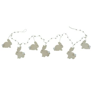 Felt Rabbit Banner-Ivory