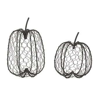 Chicken Wire Pumpkins Set Of 2