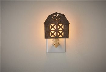Barn Night Light Galvanized