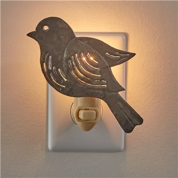 Galvanized Bird Night Light