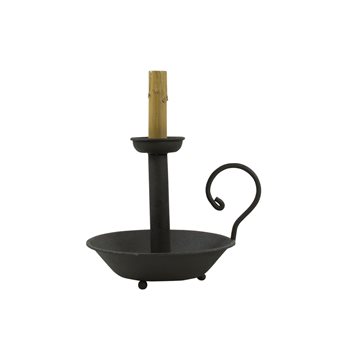 Chamberstick Lamp 13" Black