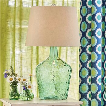 Hammered Glass Lamp W/Shade