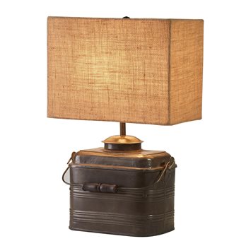 Miner's Lunchbox Lamp with Shade