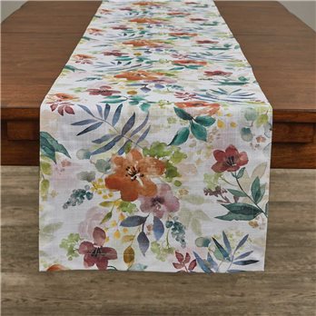 Amber Floral Printed Table Runner 15X72