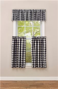 Checkerboard Star Lined Valance 60X14