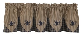 Sturbridge Star Emb Pt Valance Navy