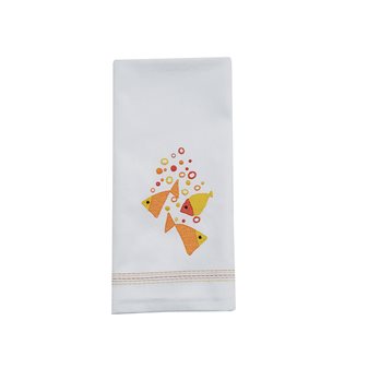 Fabulous Fish Emb Towel Orange
