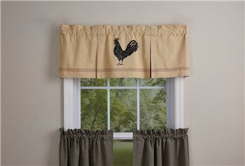 Hen Pckd Lined Plate Valance 45X15 Rst