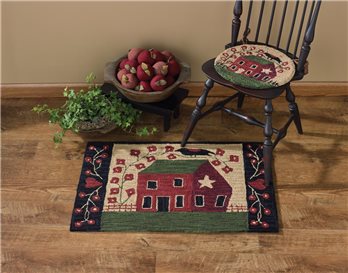 Red House Hooked Rug 24X36