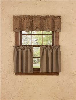 Shade Of Brn Lined Sclp Valance 58X15
