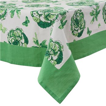 Florals And Flitters Tablecloth 54X54 - Green