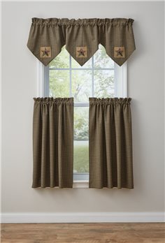 Pieced Star Lined Triple Point Valance 60X20