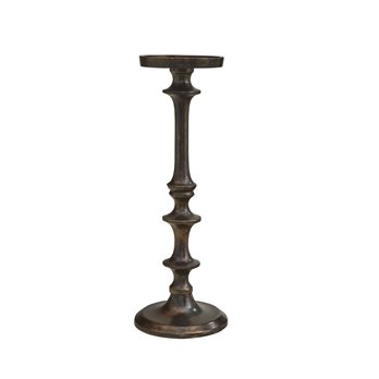 Cast Metal Candle Holder Tall