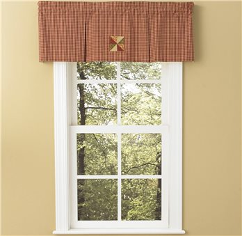 Mill Village Lined Plate Valance 45X15