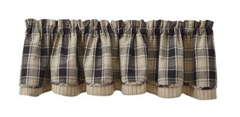 Soapstone Lined Layered Valance 72X16