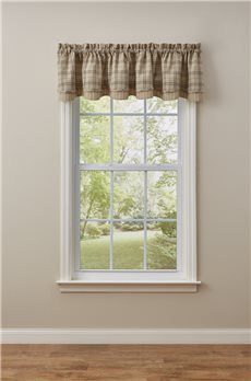 Fieldstone Plaid Lined Lyrd Valance Black