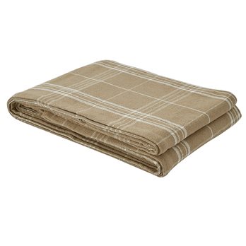 Fieldstone Plaid Queen Bedspread Cream