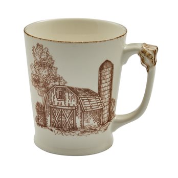 Down On The Farm Toile Mug