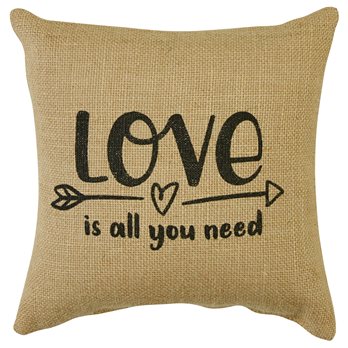 Love Is All 10" Sentiment Pillow