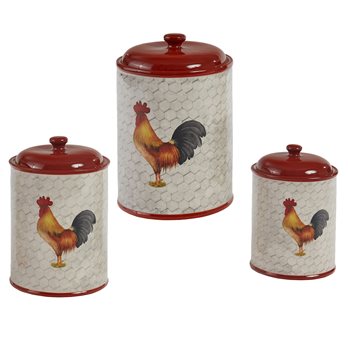 Break Of Day Rooster Canister Set