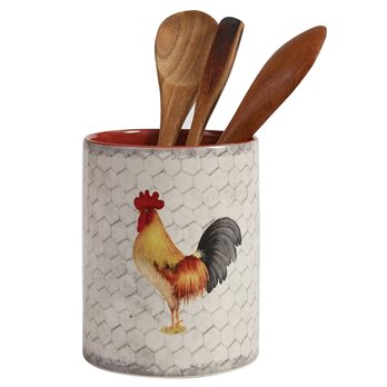 Break Of Day Rooster Utensil Crock