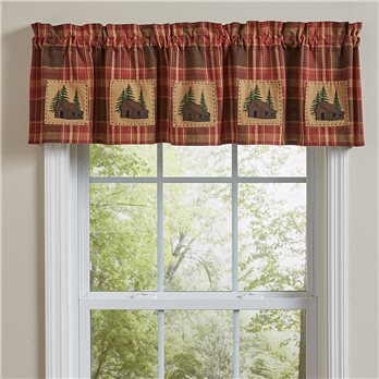 Cabin Creek Lined Patch Valance 60X14