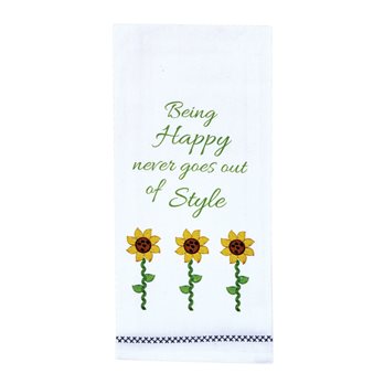 Being Happy Dishtowel