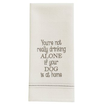 Dog At Home Emb Dishtowel