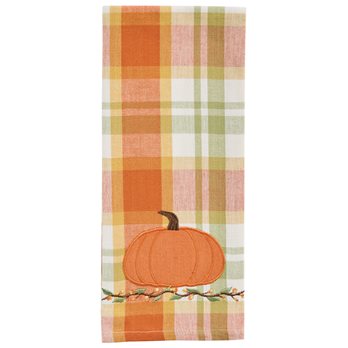 Applique Pumpkin Dishtowel