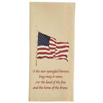 Star Spangled Banner Embroidered Dishtowel