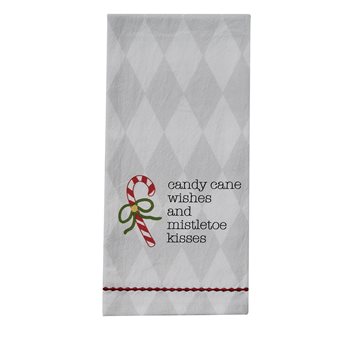 Candy Cane Decorative Dishtowel