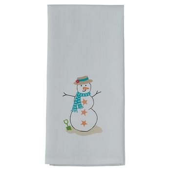 Beach Snowman Printed Towel