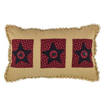 Three Star Aplq Pillow 12X20 Cover