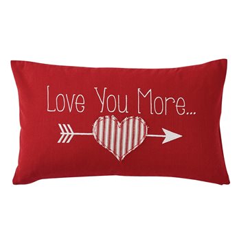 Love You More Pillow 12X20-Cover