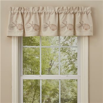 Shells Embroiderd Lined Valance 60X14