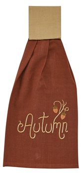 Autumn Embroidered Hand Towel