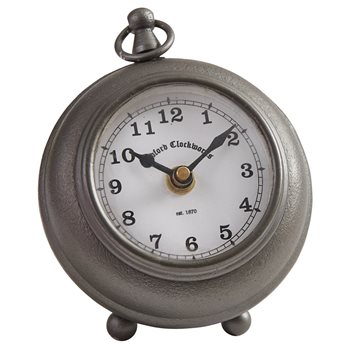 Antique Pewter Desk Clock