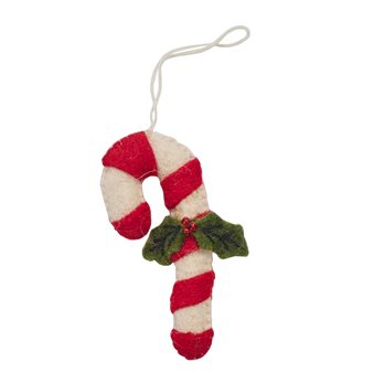 Candy Cane Felt Ornament
