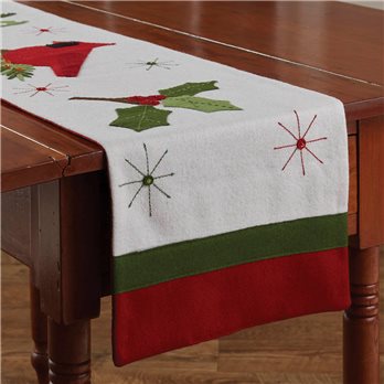 Christmas Greenery Felt Table Runner 13