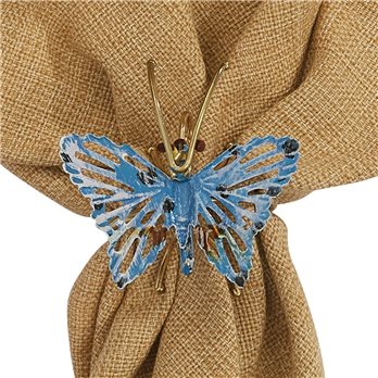 Blue Butterfly Napkin Ring