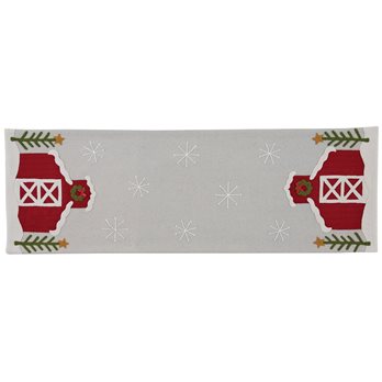 Barn Felt Table Runner 14X42