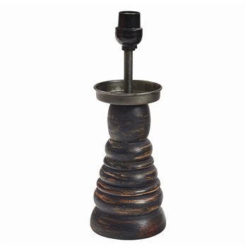 Farmhouse Black Pillar Holder Lamp