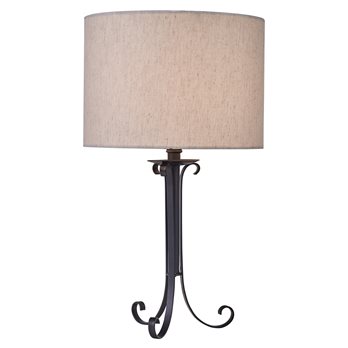 Iron Scroll Lamp With Shade