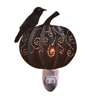 Crow And Pumpkin Night Light