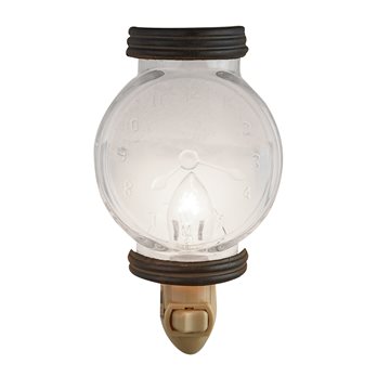Glass Clock Night Light
