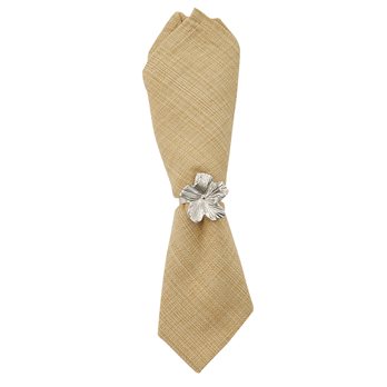 Silver Finish Flower Napkin Ring