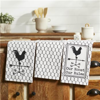 Down Home Our Roost Tea Towel Set of 3 19x28